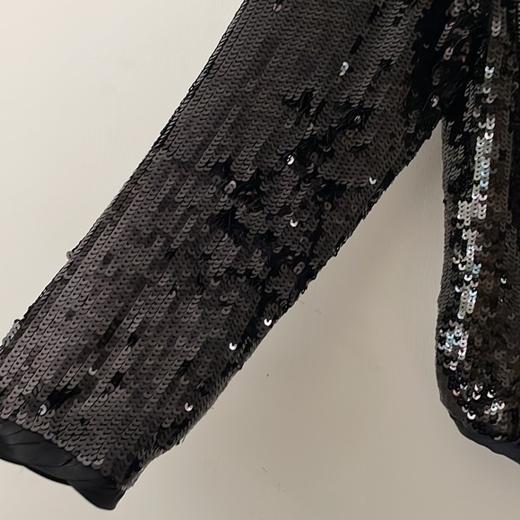 Vintage Club Monaco black sequinned bolero jacket Size XS - Picture 5 of 9